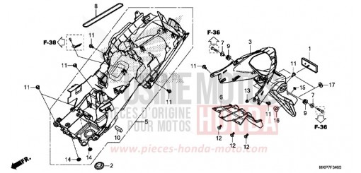 REAR FENDER CB500XAN de 2023